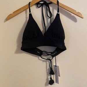 Robin Piccone halter bikini top in Navy